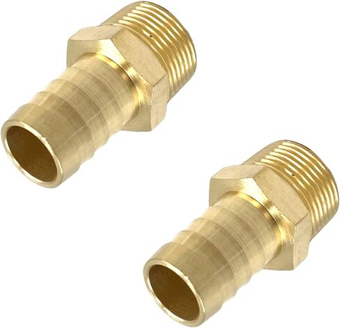 4 Pcs 3/4" Barb x 3/4" NPT Male Brass Hose Fittings,3/4 Inch Hose Barb to Male Pipe Fittings Brass Air Hose Fittings in Kuwait