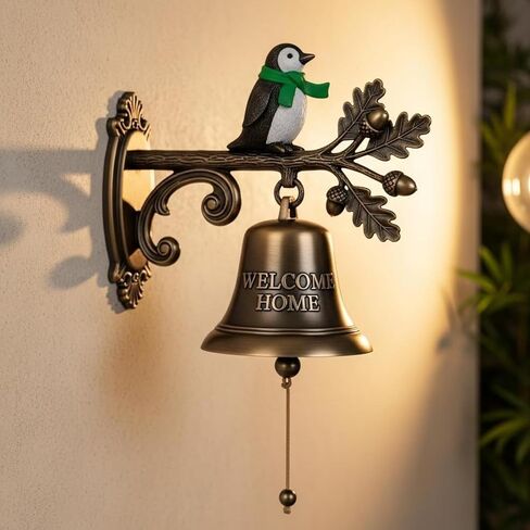 Vintage Witch Doorbell - Halloween Witch Bells for Door Decorative Hanger with Broom-Riding Witch - Functional Door Bell for Front Doors, Porch, Or Gothic Home Decor (A01) in Saudi Arabia