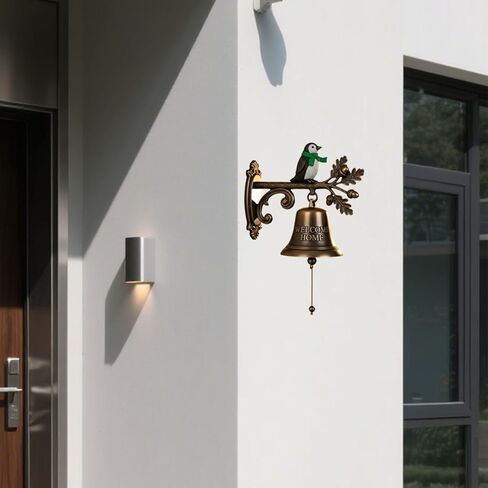 Vintage Witch Doorbell - Halloween Witch Bells for Door Decorative Hanger with Broom-Riding Witch - Functional Door Bell for Front Doors, Porch, Or Gothic Home Decor (A01) in Saudi Arabia