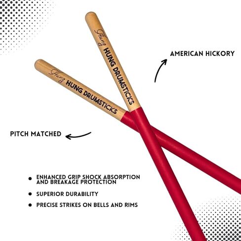 Timbale Drumsticks 0.464-Inch Hickory, 8 Pairs (16 Sticks), 16.52-Inch Durable for Salsa & Latin Percussion – Artist Series in Kuwait