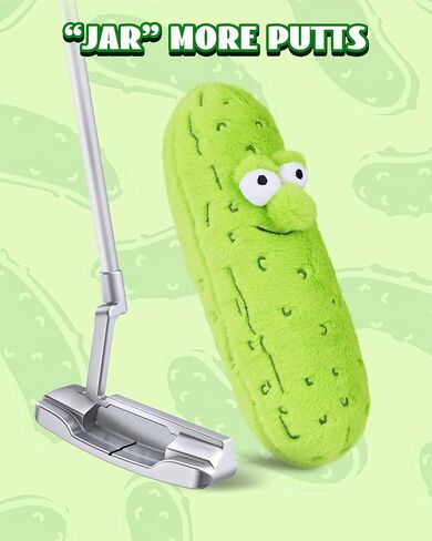Big Teeth Big Dill Pickle Putter Cover, Plush Funny Putter Head Covers, for Blade, Half Mallet and Hybrid Club, Jar More Putts Funny Putter Cover, Drawstring Closure, You're A Big Dill to Me in Saudi Arabia
