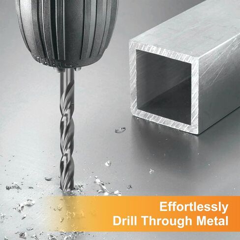 Cobalt Drill Bit Set- 21Pcs Titanium Aluminum Nitride Coated (TiAlN) with Bullet Point Tip M35 High Speed Steel Twist Jobber Length for Hardened Metal, Stainless Steel etc1/16-1/2" in Kuwait