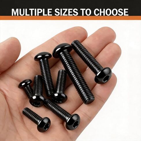 M3 x 4mm (100 Pack) Button Head Socket Cap Screws, Black Oxide 304 Stainless Steel 18-8, Fully Machine Thread in Saudi Arabia