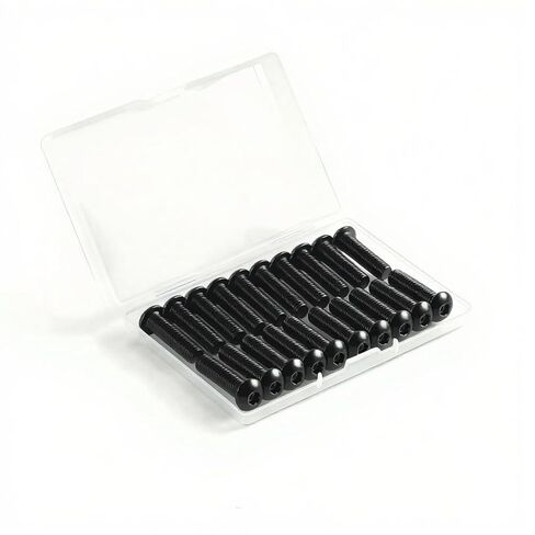 M3 x 4mm (100 Pack) Button Head Socket Cap Screws, Black Oxide 304 Stainless Steel 18-8, Fully Machine Thread in Saudi Arabia