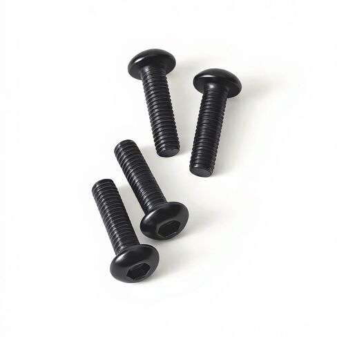 M3 x 4mm (100 Pack) Button Head Socket Cap Screws, Black Oxide 304 Stainless Steel 18-8, Fully Machine Thread in Saudi Arabia