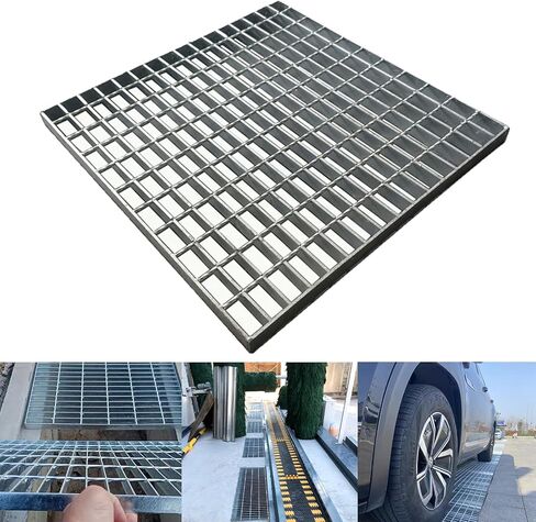Galvanized Steel Driveway Trench Drain Grate, 36 * 6in Metal Channel Drain Grate,Heavy Duty B125 Class Channel Drainage Cover for Garage,Factory Parking Lot Commercial Concrete Floor. in Kuwait