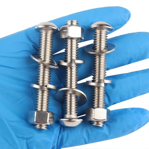 1/4-20 x 1 Button Socket Head Screw Bolt Assortment Sets and Nuts Flat & Lock Washers 304 Stainless Steel 12Set in Saudi Arabia