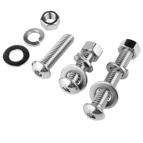 1/4-20 x 1 Button Socket Head Screw Bolt Assortment Sets and Nuts Flat & Lock Washers 304 Stainless Steel 12Set in Saudi Arabia