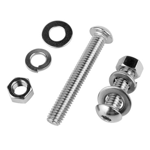 1/4-20 x 1 Button Socket Head Screw Bolt Assortment Sets and Nuts Flat & Lock Washers 304 Stainless Steel 12Set in Saudi Arabia