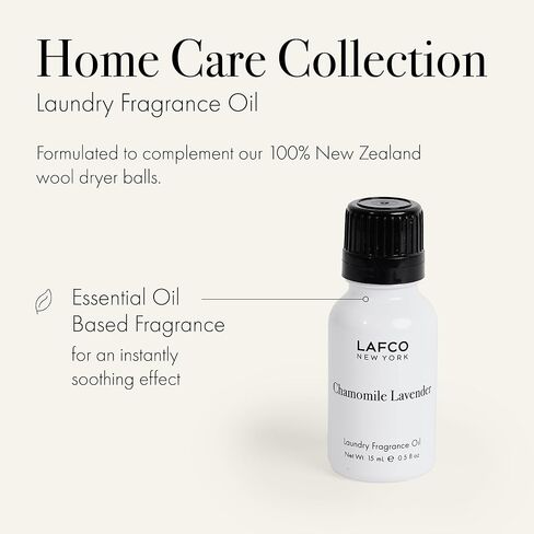 LAFCO New York Laundry Fragrance Oil Refill, Chamomile Lavender - 0.5 fl oz - Designed for LAFCO 100% New Zealand Wool Dryer Balls - Long-Lasting, Essential Oil-Based Scent in Saudi Arabia