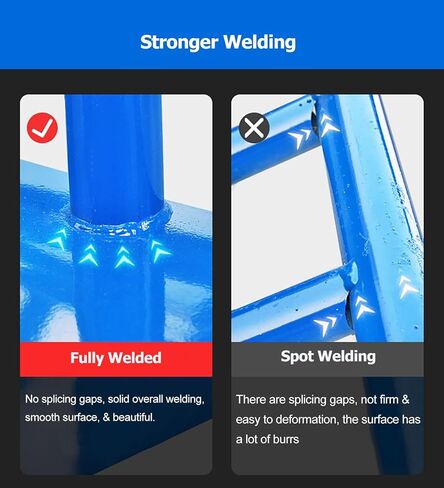 Heavy Duty Oxygen Tank Cylinder Cart Holder, for 40/50L Oxygen Cylinder - Sturdy Steel Oxygen Cart with 13.8 Inflatable Wheels, for Factory, Laboratory,Blue-2tanks in Kuwait