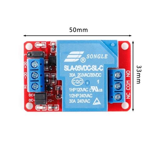 2Pcs 5V Relay Module 5V 1-Channel 30A with Optocoupler Isolation Module High and Low Level Trigger 5mA Relay PCB in Saudi Arabia
