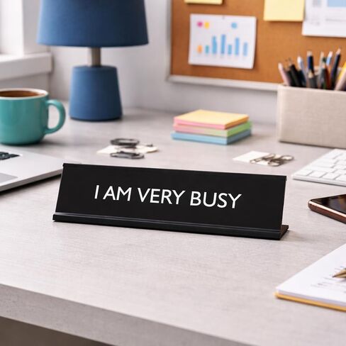 Signs by LITA I AM Very Busy Novelty Desk Sign in Saudi Arabia