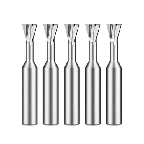 5pcs/Set 75° Carbide Dovetail Milling Cutter CNC Tools Tungsten Steel End Mills(Uncoated,D7x60L) in Saudi Arabia