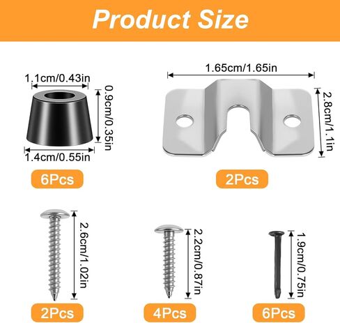 2 Sets Portable Dartboard Mounting Bracket Kit, Dartboard Hanging Hardware with Screws Stabilizers for Wall Mounting Dartboards Bracket for Hanging Dartboards Accessories in Saudi Arabia