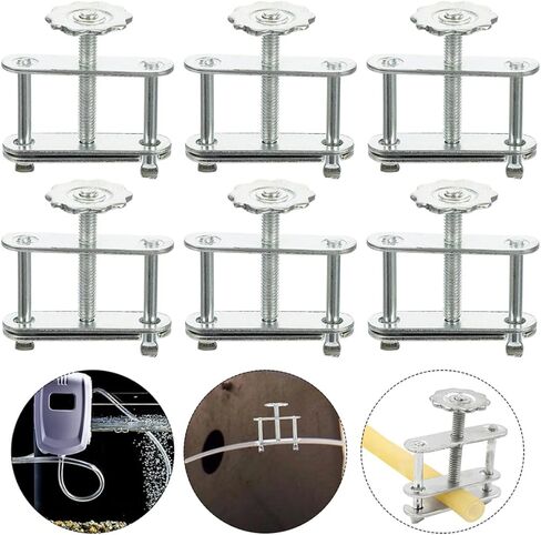 SEWACC 12pcs Adjustable Swivel Screw Tubing Clamps for Flow Control Compact and Portable Hose Clamps for Laboratory Use Easy to Operate with Strong Friction and Secure Grip in Saudi Arabia