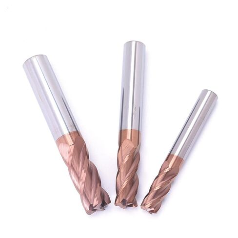 End Mill Titanium Coated HRC 55° Corner Rounding R1.0 Tungsten Steel 4-Flutes Milling Tools 4mm-12mm CNC Lathe Cutting(D8.0xR1.0xD8xL60) in Saudi Arabia
