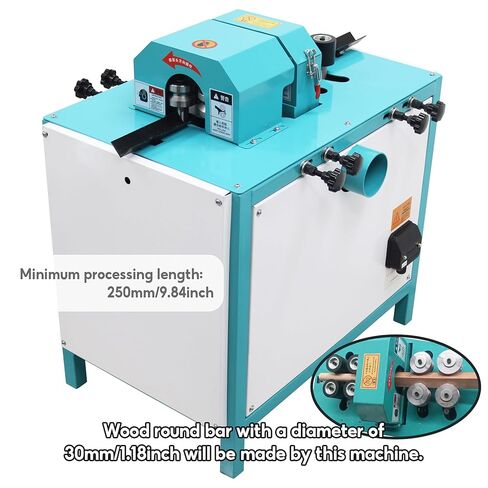 TECHTONGDA Wooden Stick Milling Machine Wood Round Bar Machine Polish Grind 30mm/1.18inch Diameter 220V Three Phase in Saudi Arabia