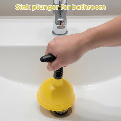 مجموعة مكونة من 4 قطع من غطاس الحوض، ومكبس حوض المطبخ وأدوات فك انسداد تصريف الحمام، تتضمن غطاسين قياسيين و2 منظف تصريف، باللون الأحمر والأصفر in Kuwait