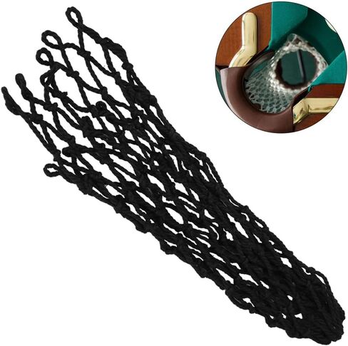 Alomejor Pool Table Nets, Hollow Out Design Billiards Pocket Nets, 6PCS Black Set for Training Practice Home Entertainment Professional Players in Kuwait