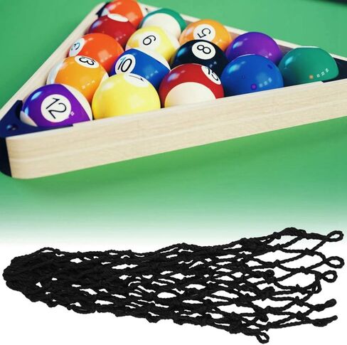 Alomejor Pool Table Nets, Hollow Out Design Billiards Pocket Nets, 6PCS Black Set for Training Practice Home Entertainment Professional Players in Kuwait