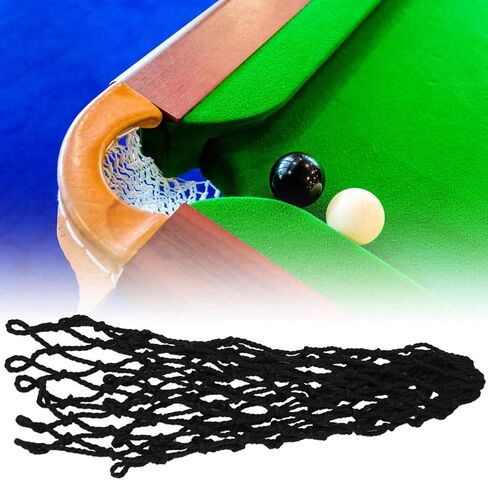 Alomejor Pool Table Nets, Hollow Out Design Billiards Pocket Nets, 6PCS Black Set for Training Practice Home Entertainment Professional Players in Kuwait