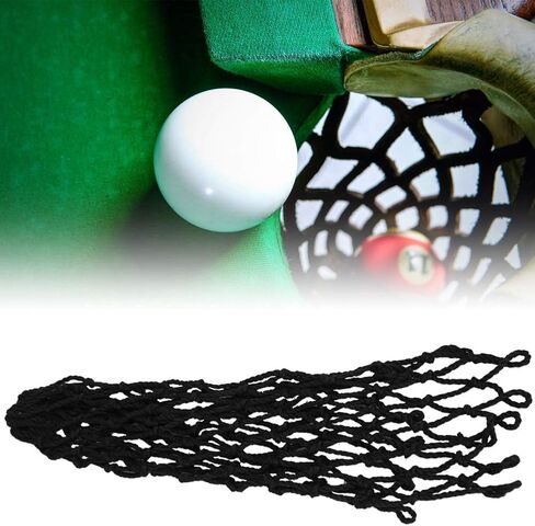 Alomejor Pool Table Nets, Hollow Out Design Billiards Pocket Nets, 6PCS Black Set for Training Practice Home Entertainment Professional Players in Kuwait
