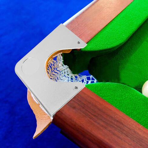8Pcs Corner Guards Metal Corner Protectors Decorative Edge Brackets for Pool Billard Snooker Table Furniture Box Desk Door Edge Cover Safety Bumpers Brushed Silver in Saudi Arabia