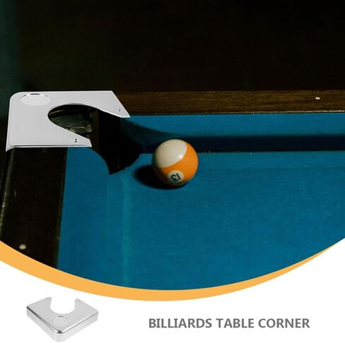 8Pcs Corner Guards Metal Corner Protectors Decorative Edge Brackets for Pool Billard Snooker Table Furniture Box Desk Door Edge Cover Safety Bumpers Brushed Silver in Saudi Arabia