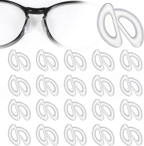 Mabor 40PCS Silicone Non-Slip Eyeglass Nose Pads - Ultra Thin Clear Adhesive Nosepads for Plastic Frames, Reading Glasses & Sunglasses in Saudi Arabia