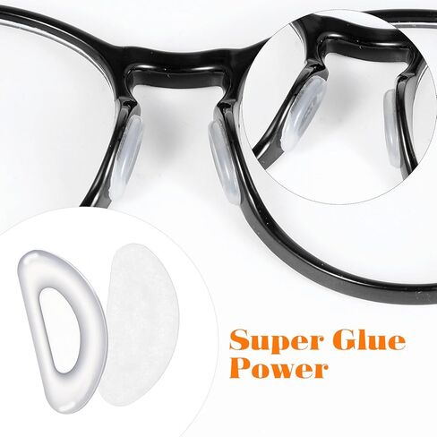 Mabor 40PCS Silicone Non-Slip Eyeglass Nose Pads - Ultra Thin Clear Adhesive Nosepads for Plastic Frames, Reading Glasses & Sunglasses in Saudi Arabia