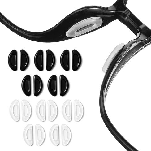 10 Pairs Silicone Nose Pads for Glasses Anti Slip Adhesive Glasses Nose Pad Replacement Prevent Noses Marks from Glass Anti Slip Noses Pieces for Sunglasses Plastic Frame Glass Replacement in Saudi Arabia
