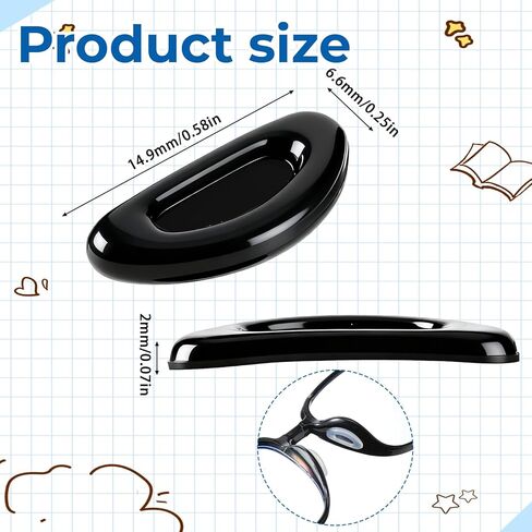 10 Pairs Silicone Nose Pads for Glasses Anti Slip Adhesive Glasses Nose Pad Replacement Prevent Noses Marks from Glass Anti Slip Noses Pieces for Sunglasses Plastic Frame Glass Replacement in Saudi Arabia
