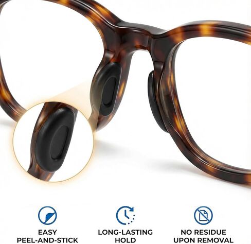 10 Pairs Silicone Nose Pads for Glasses Anti Slip Adhesive Glasses Nose Pad Replacement Prevent Noses Marks from Glass Anti Slip Noses Pieces for Sunglasses Plastic Frame Glass Replacement in Saudi Arabia