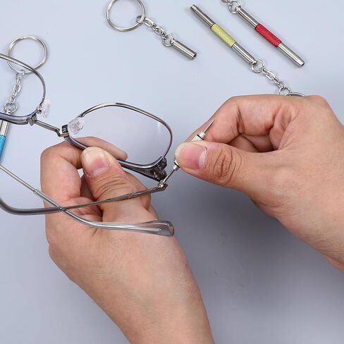 طقم إصلاح مفك النظارات 5 قطع 3 في 1 مع مفك براغي نظارات سلسلة المفاتيح، أدوات إصلاح النظارات، أداة سبيكة لإطار النظارات، ساعة تنظيف المجوهرات، طقم شد النظارات in Saudi Arabia