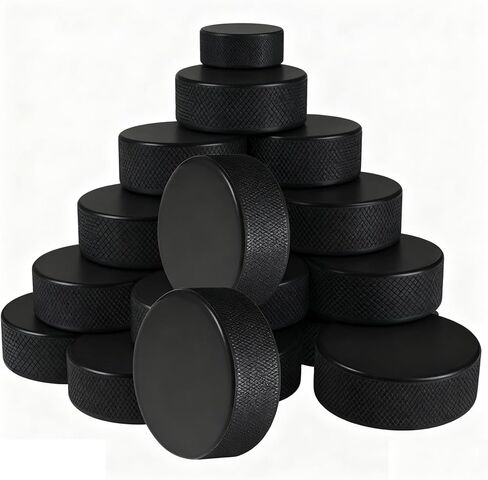 AceFox Ice Hockey Pucks for NHL-Regulation- 6oz, 3" Diameter x 1" Thick - 24-Pack Practice Pucks for Training & Games in Kuwait