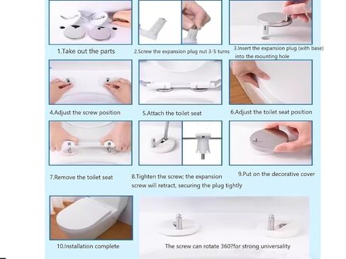 Toilet Seat Fixing Screws/Clips/Bolts/Covers ， Universal Stainless Steel Toilet Seat Accessories,6PC in Saudi Arabia