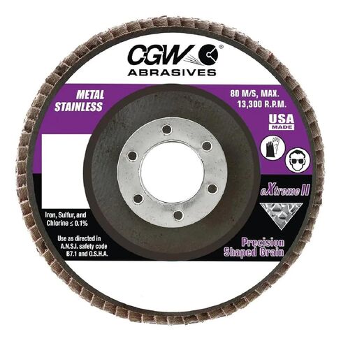 CGW Abrasives PSG Extreme II Flap Discs 43184-5X7/8 T29 A60 (Pack of 10) in Kuwait