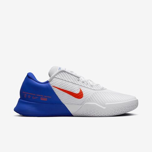 NikeCourt Air Zoom Vapor Pro 2 Men's Hard Court Tennis Shoes (DR6191-106, White/Hyper Royal/Hyper Crimson) Size 8 in Saudi Arabia