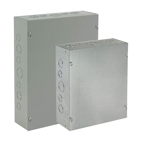 Hoffman ASE24X24X8NK Pull Box, Screw Cover, Steel, 24" x 24" x 8", Gray in Kuwait