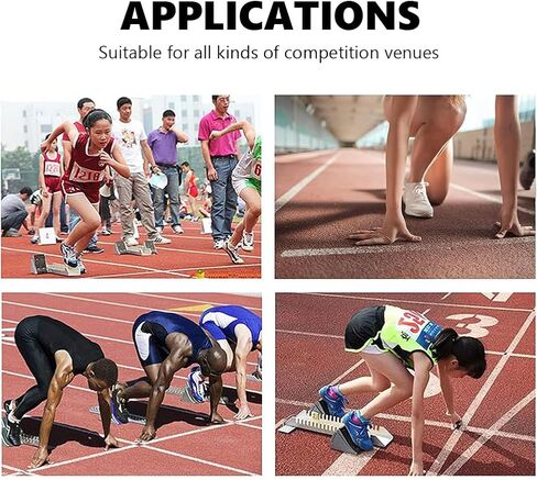 Starting Block for Sprinter, Athletics Professional Starting Block, Track and Field 6 Angle Pedals Adjustable Sprinter Starting Block, Suitable for Plastic Runway Cinder Track in Kuwait