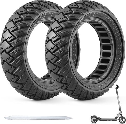 10x3 Scooter Tire, 2pcs 255 * 80 Solid Off-road Scooter Tires, Replacement Wheel Compatible with Zero 10X/ Vsett 10+/ Kugoo M4& M4 Pro/Techlife X7& X7s& X8& X8s/Motus PRO 10/ Joyor Y6S& S10S in Kuwait