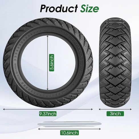 10x3 Scooter Tire, 2pcs 255 * 80 Solid Off-road Scooter Tires, Replacement Wheel Compatible with Zero 10X/ Vsett 10+/ Kugoo M4& M4 Pro/Techlife X7& X7s& X8& X8s/Motus PRO 10/ Joyor Y6S& S10S in Kuwait