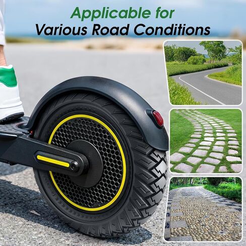 10x3 Scooter Tire, 2pcs 255 * 80 Solid Off-road Scooter Tires, Replacement Wheel Compatible with Zero 10X/ Vsett 10+/ Kugoo M4& M4 Pro/Techlife X7& X7s& X8& X8s/Motus PRO 10/ Joyor Y6S& S10S in Kuwait