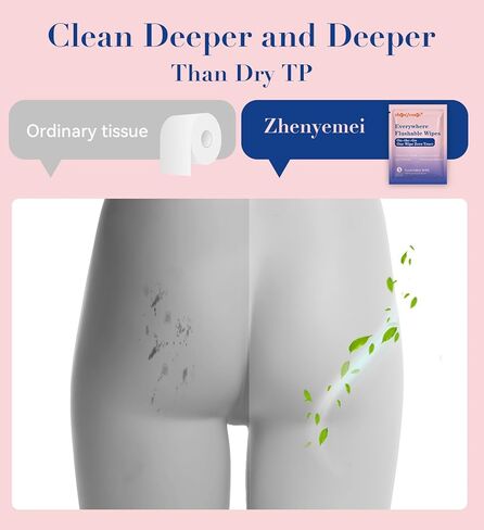 Thickened Flushable Wipes 60 Counts - ON-THE-GO Individually Wrapped for Women Men I Wet Wipes for Butt Travel Toilet Bathroom Thicker & Big for Adult Oranea Dulca & Aloe - Septic Sewer Safe in Saudi Arabia