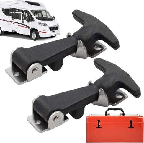 Hood Catch Latches – 2pcs Heavy Duty T-Shaped | Elastic Stainless Steel Rubber Hood Catch for Boats, Cabins, and Heavy-Duty Applications, T-Shaped Latches for Secure Closure in Saudi Arabia