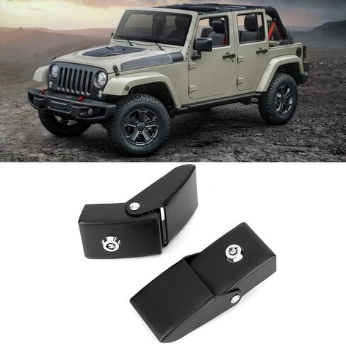 Hood Lock Catches LATCHES Kits Strong Durable Metal Keep Hood Secure JK & Unlimited 2007-2017 in Saudi Arabia