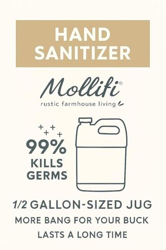 Hand Sanitizer Gel, 1/2 gallon, Fragrance Free, PK-1, Mfr: MOL9747-12_1/2GAL-A in Saudi Arabia