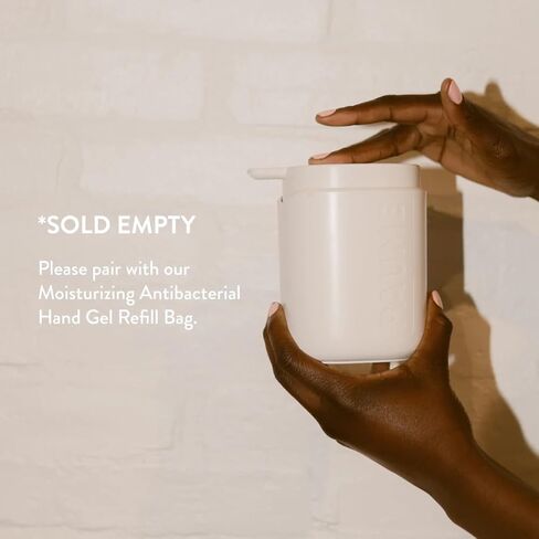 PAUME Sanitizer At Home Duo, Refillable Pump and 17 oz Antibacterial Gel Refill, Plant-Based Hydration & Essential Oils, Stylish & Modern Dispenser for Kitchen, Nursery, or Bathroom in Kuwait