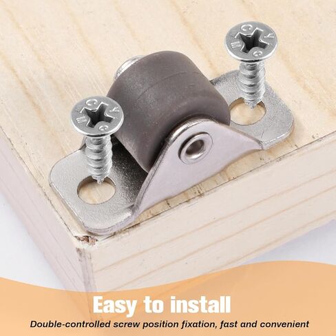 TIESOME Mini Wheels, 16 Pcs 1/2" Small Rigid Fixed Casters with Metal Top Plate for Furniture, Appliances, Repair & Replacement, Includes Screws, Silver in Saudi Arabia